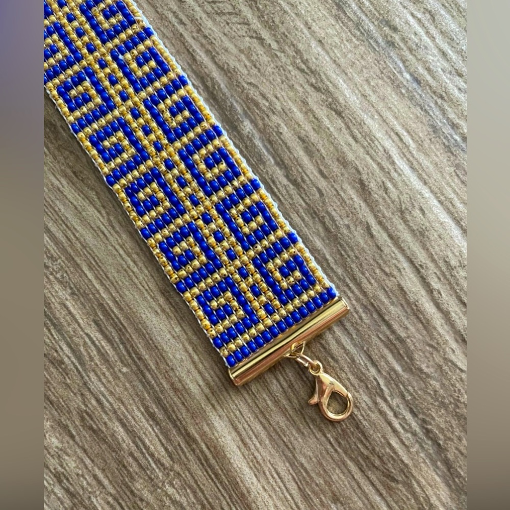Grecian Loom Beaded Bracelet Handmade